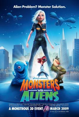 Monsters vs. Aliens 2009 movie poster